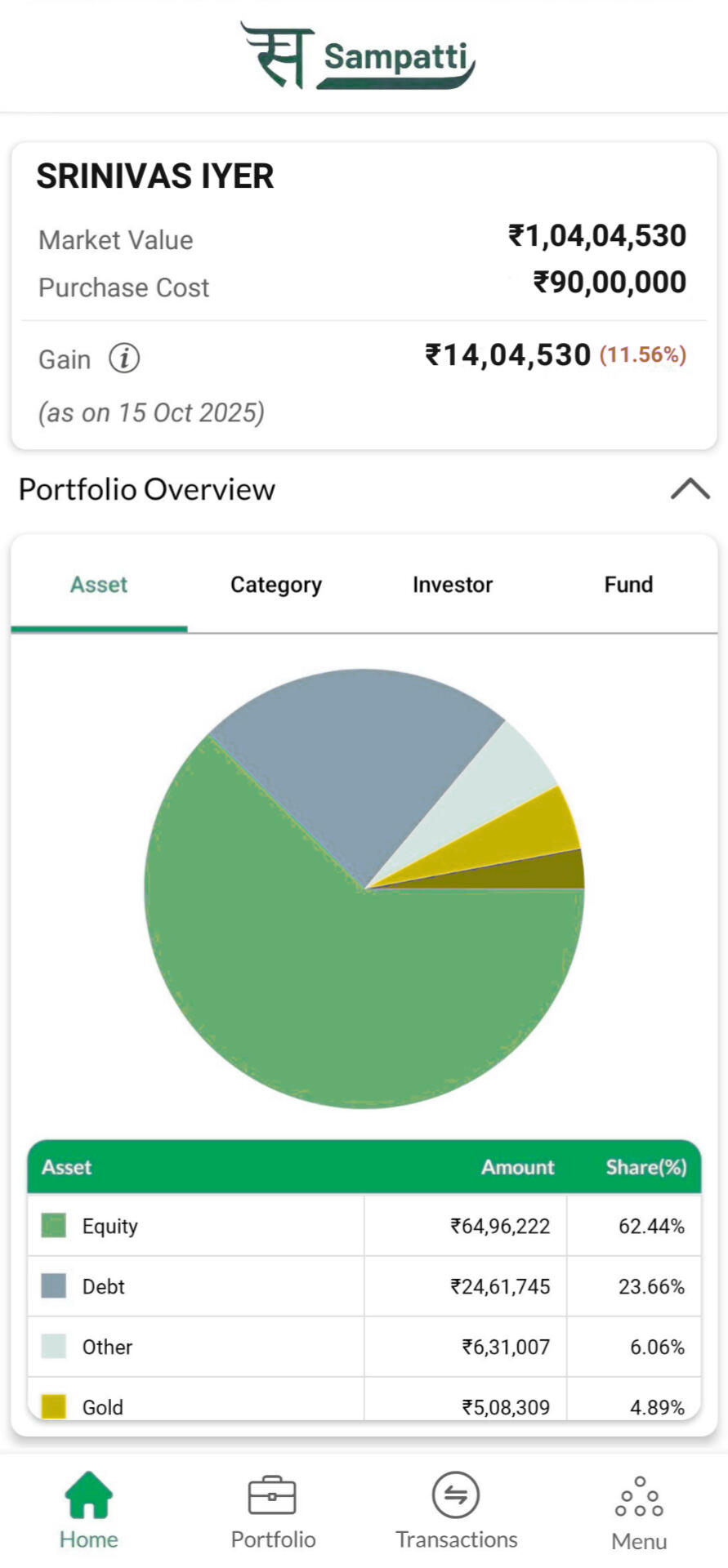 Sampatti Portfolio